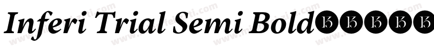 Inferi Trial Semi Bold字体转换
